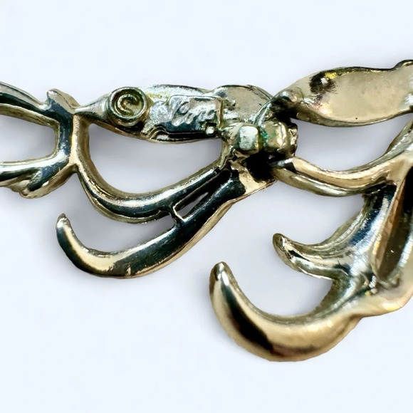 Vintage 1950’s Coro Silver Tone Choker Necklace 17” - Picture 5 of 6